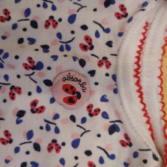 3/20$ 18m super cute absorba body onesie French  ladybug flower - Picture 3 of 4